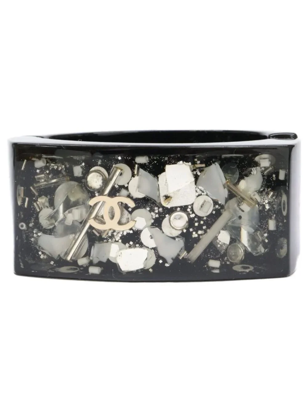 Chanel 09c Resin Hingerd CC Logo Bracelet